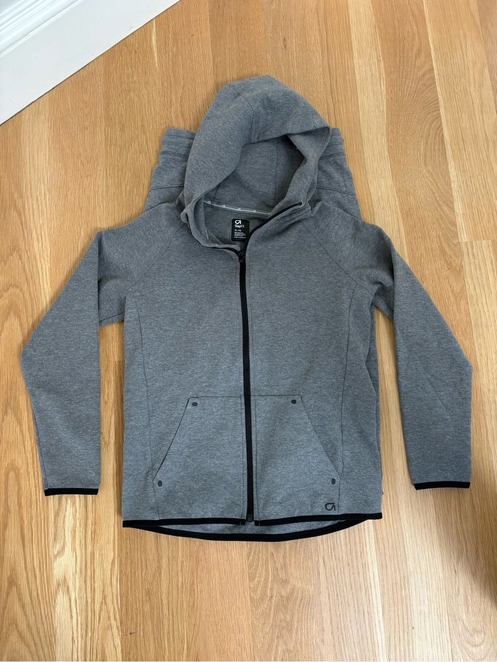 GAP Kids Gap Fit Heather Gray Zip Hoodie & Jogger Set